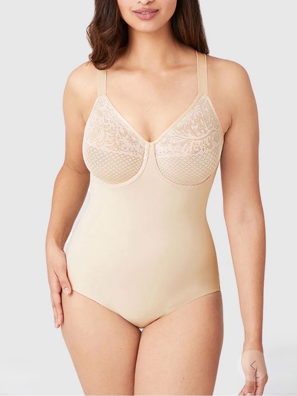 Wacoal 40C Nude Visual Effects Body Briefer with Minimizer Bra 801210